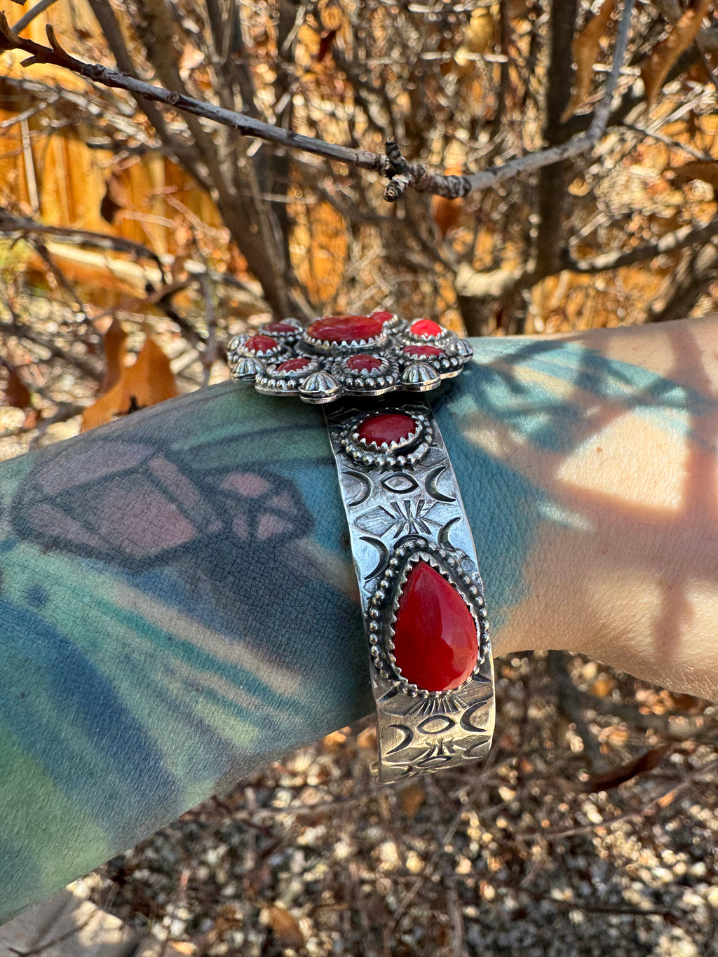 Rosarita + Coral Navajo Bracelet