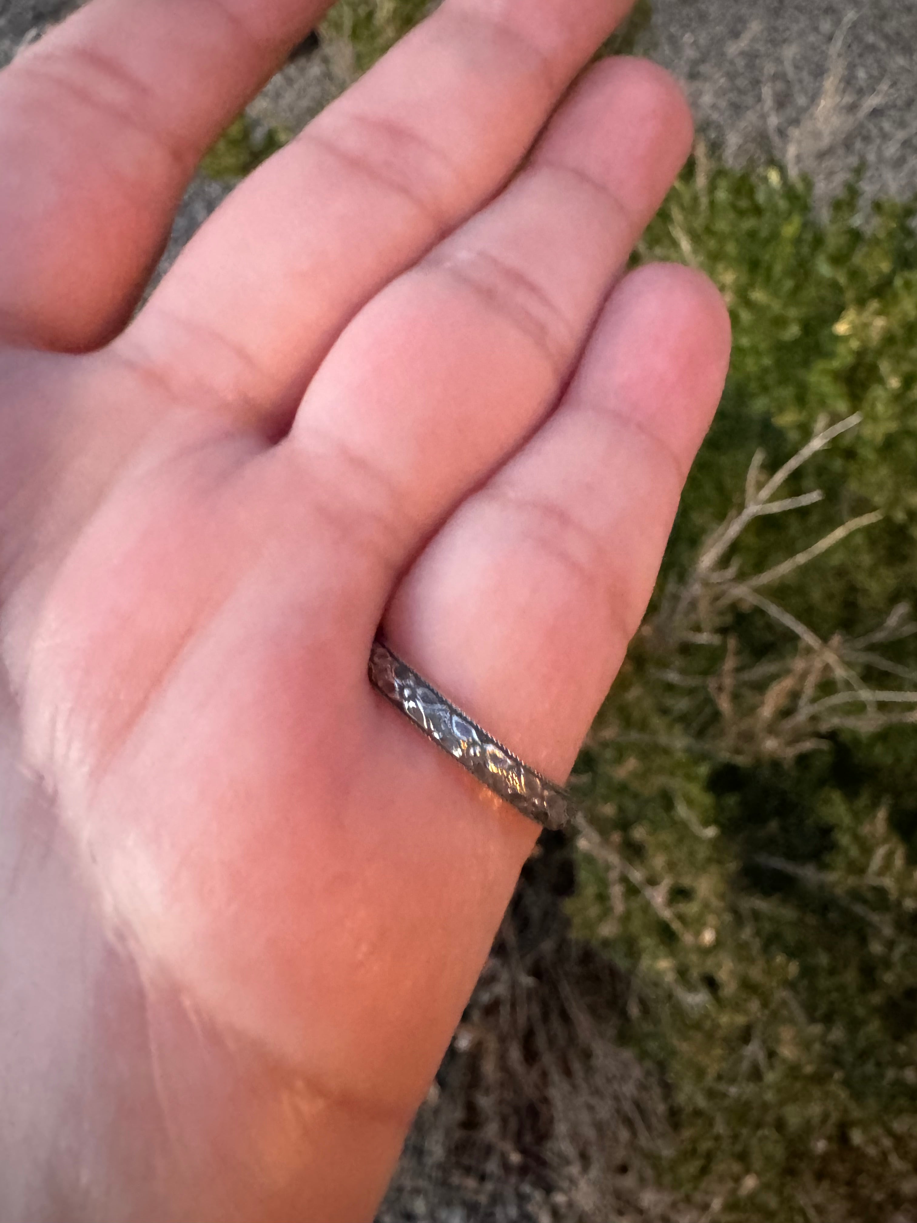 Tourmalated Moonstone Concho Ring (Size 6.5)