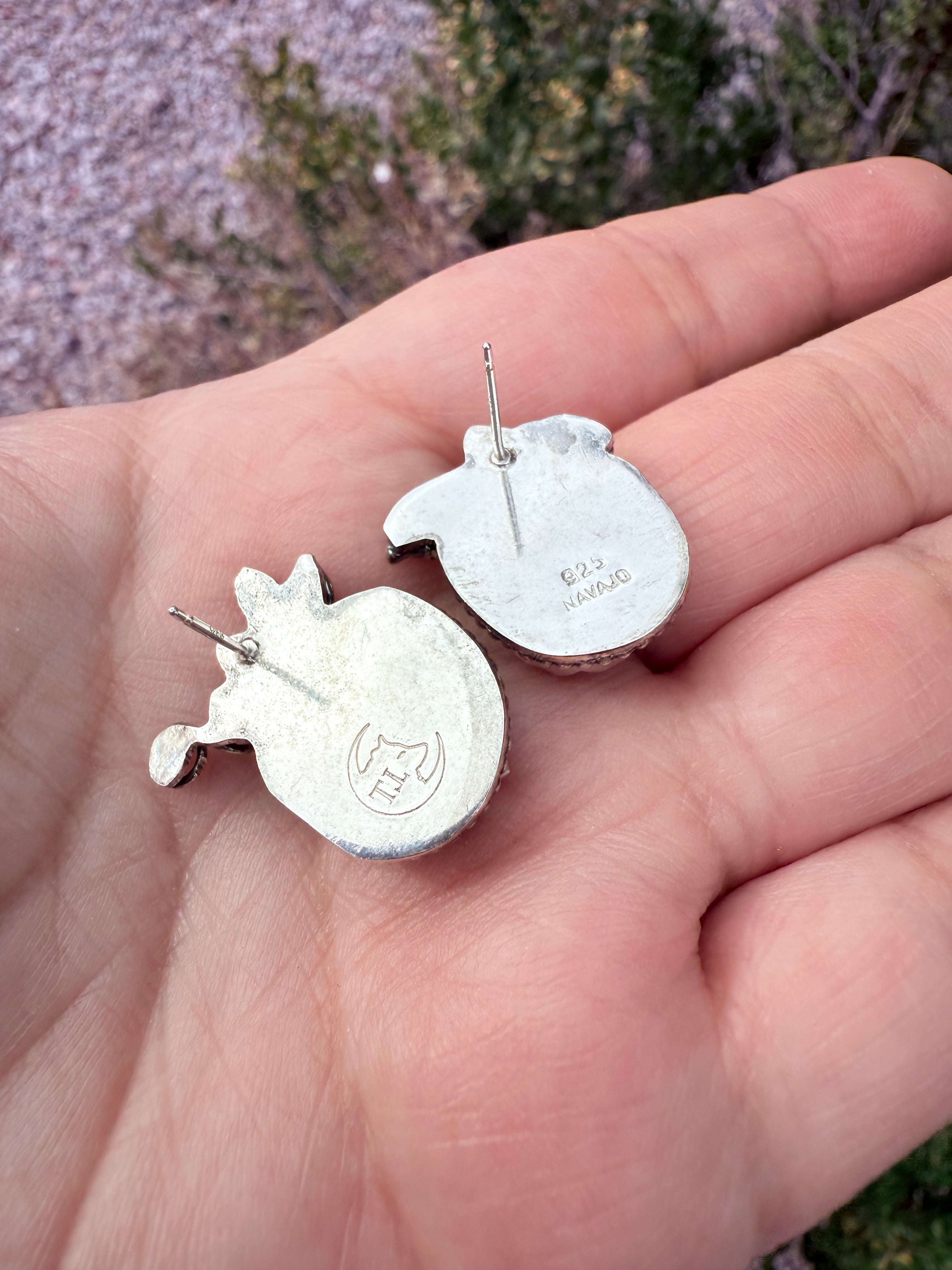 Red Pumpkin Stud Earrings