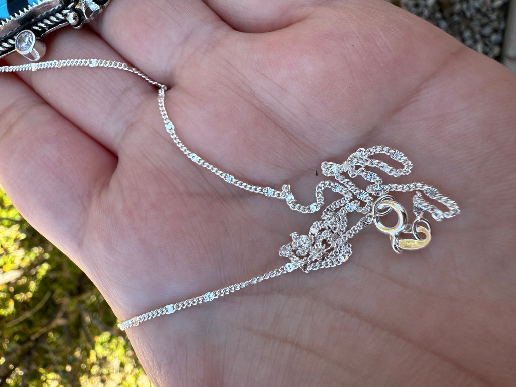 Checkered Turquoise Bolt Necklace