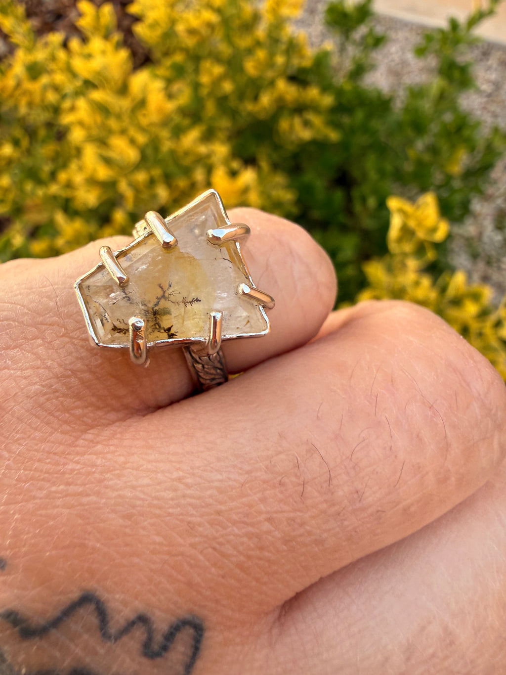Moss Agate Ring (Sz 7)
