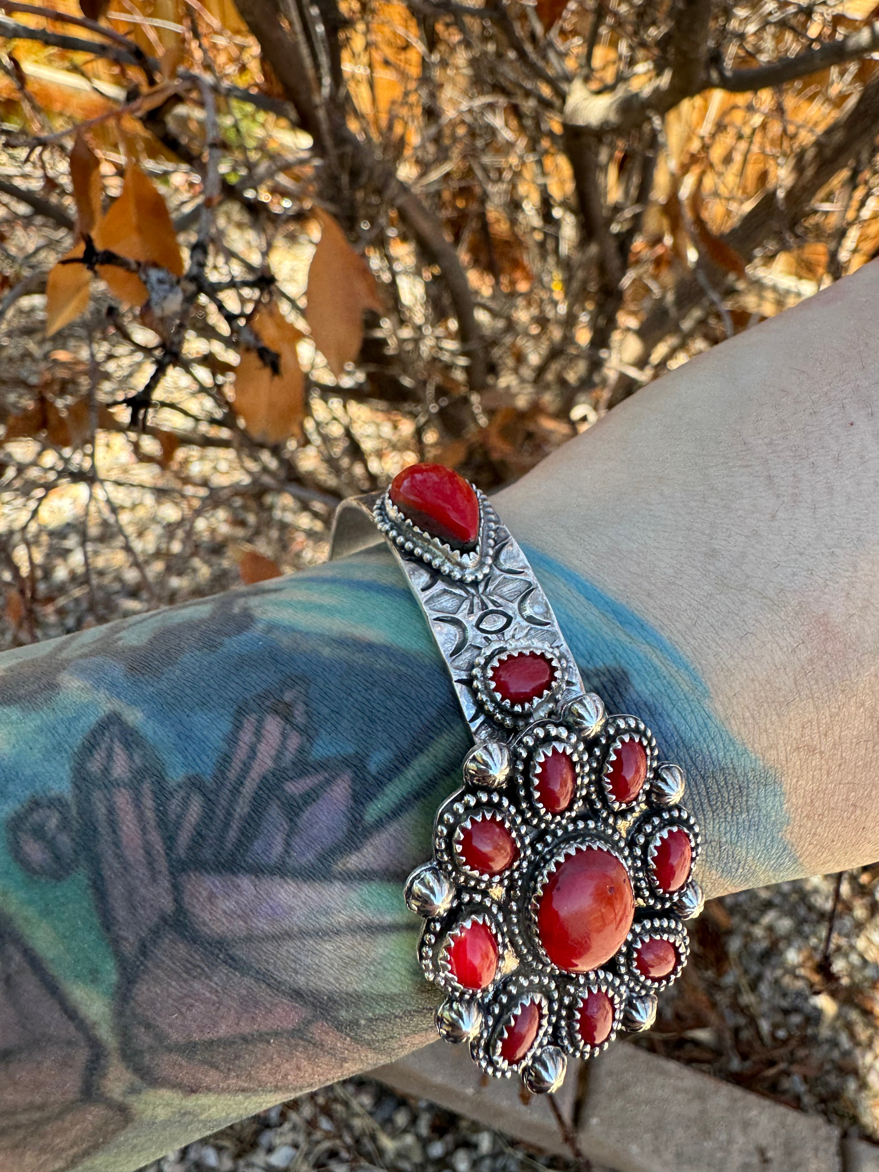 Rosarita + Coral Navajo Bracelet