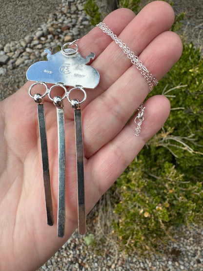 Lone Mountain Turq. Thundercloud Necklace