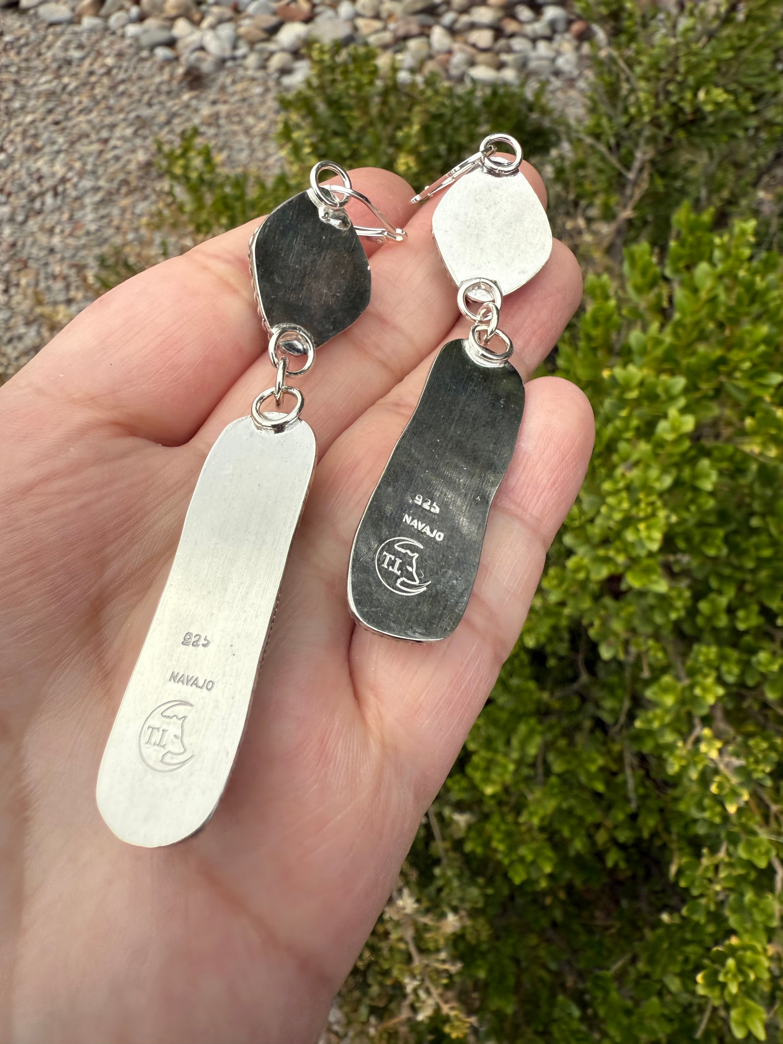 Malachite Bar & Onyx Earrings