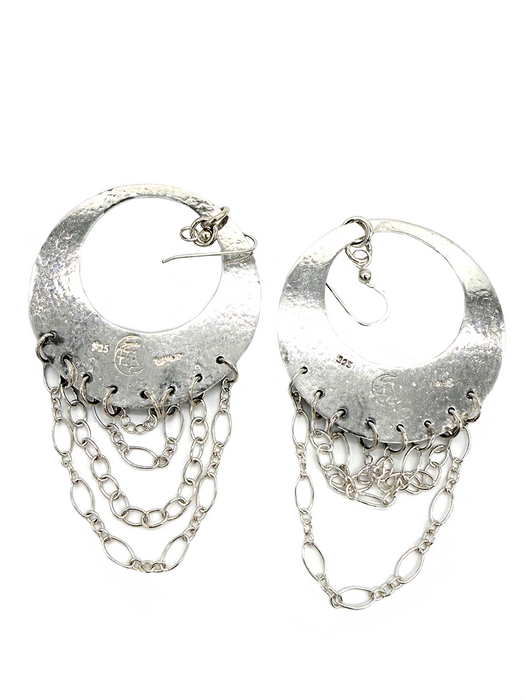 Navajo Multi-Chain Hoop Earrings