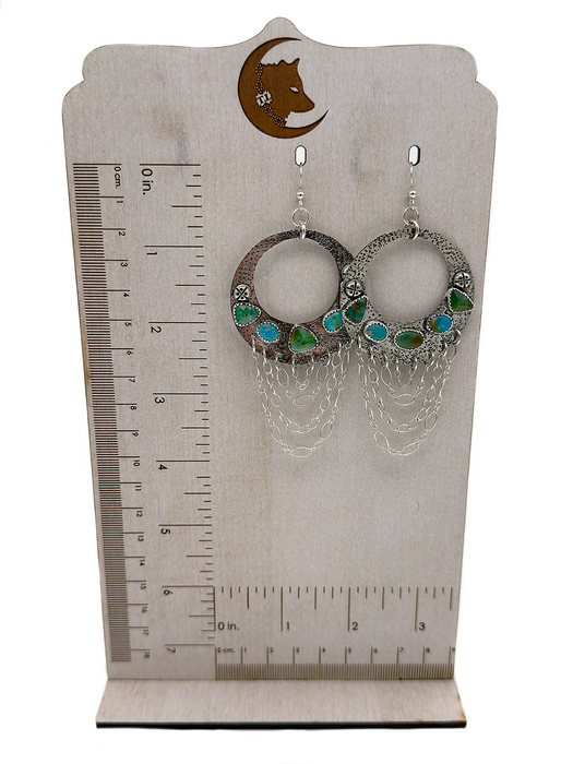 Navajo Multi-Chain Hoop Earrings