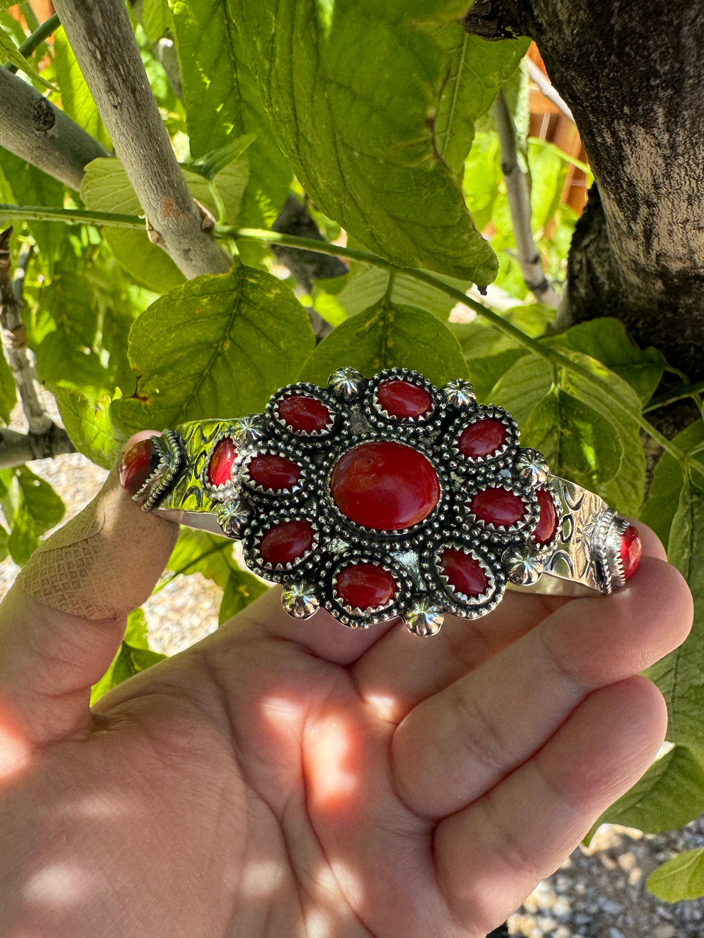 Rosarita + Coral Navajo Bracelet