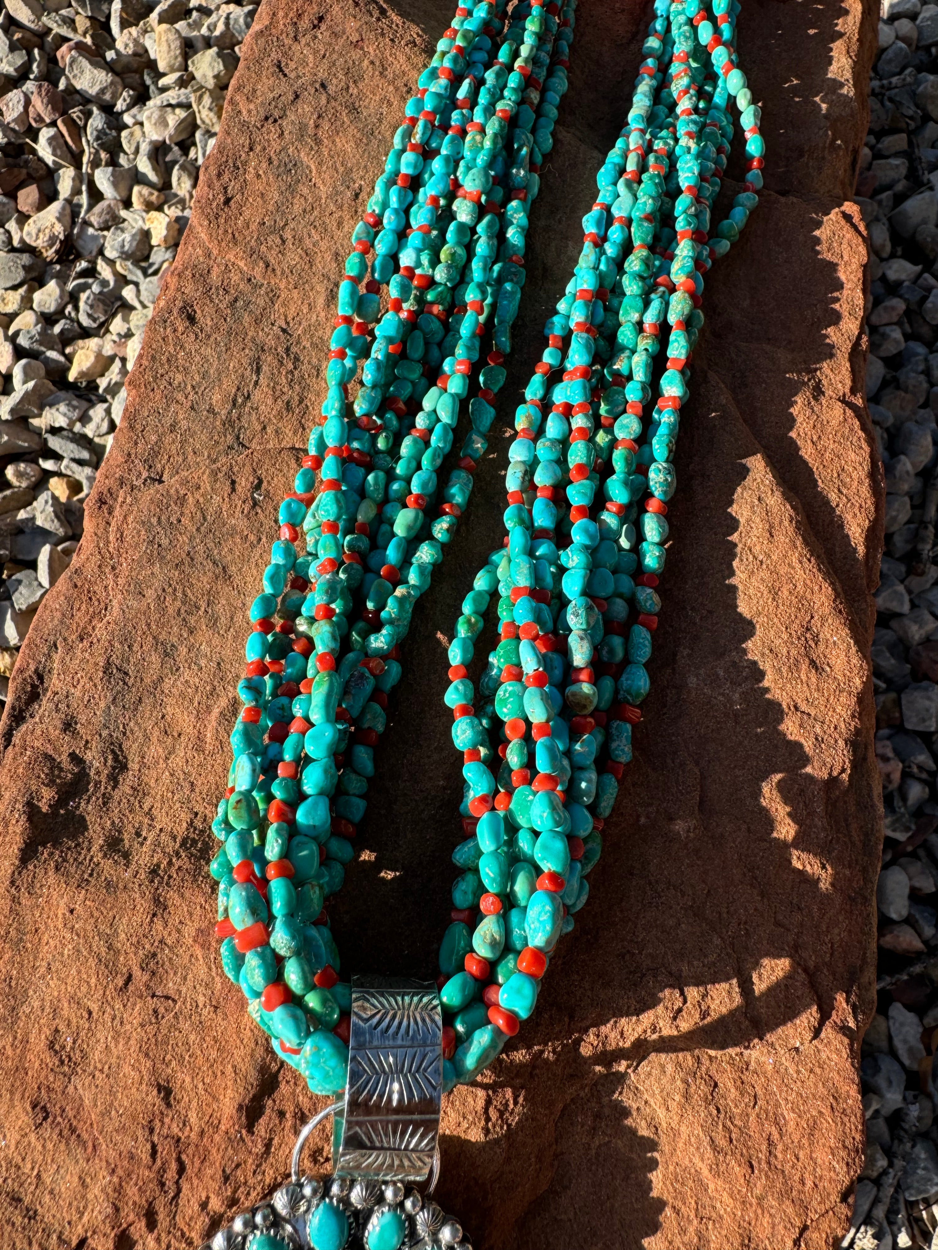 Navajo Cluster 11-Strand Necklace