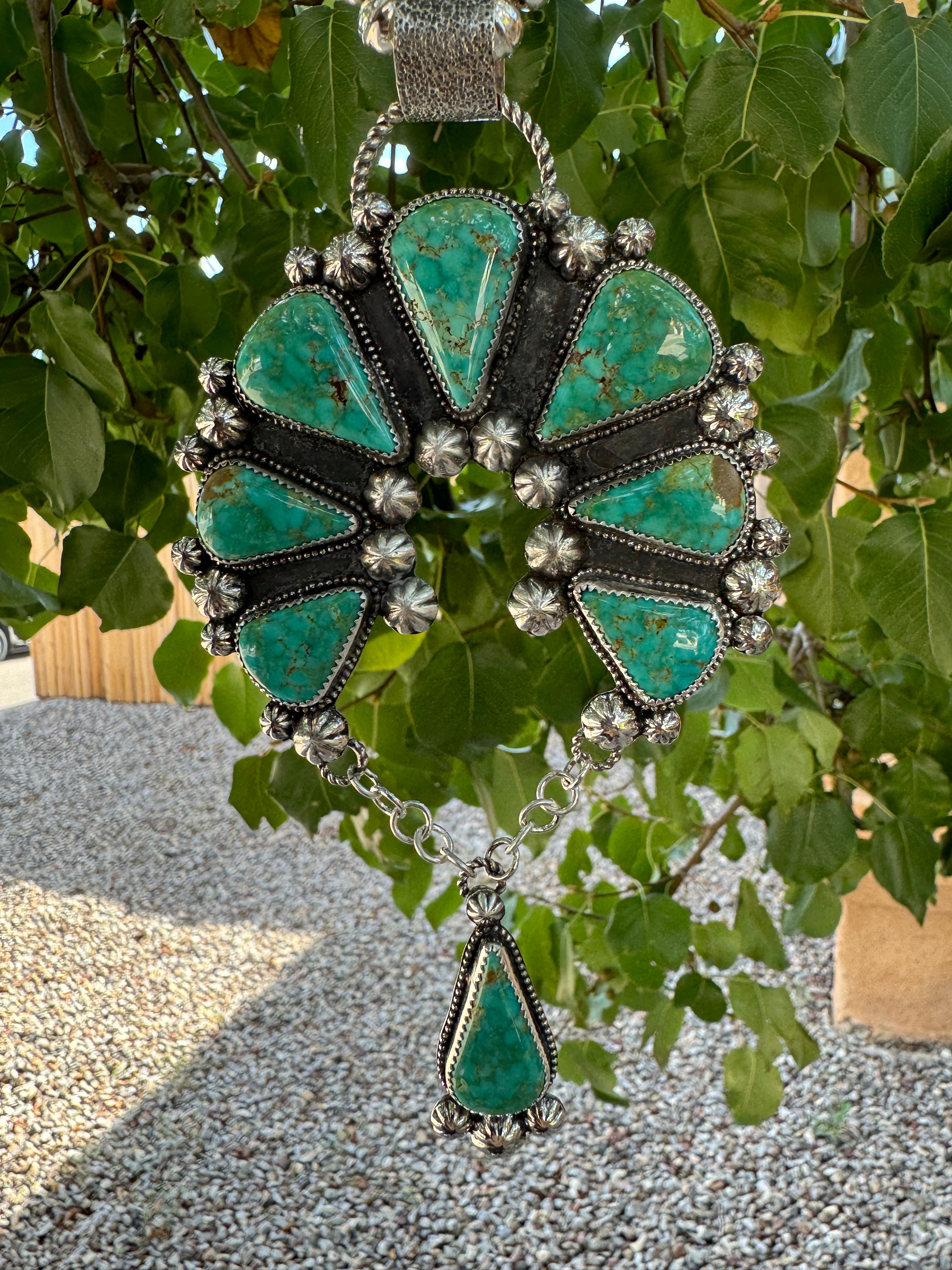 Sonoran Turquoise Concho Squash Blossom Set