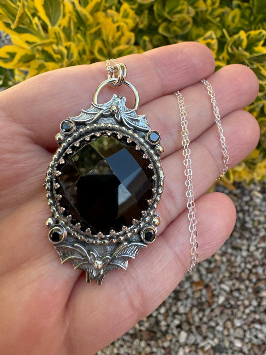 Onyx Bats Necklace