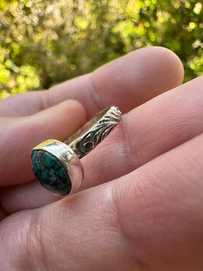 Turquoise Round Ring (Sz 4)