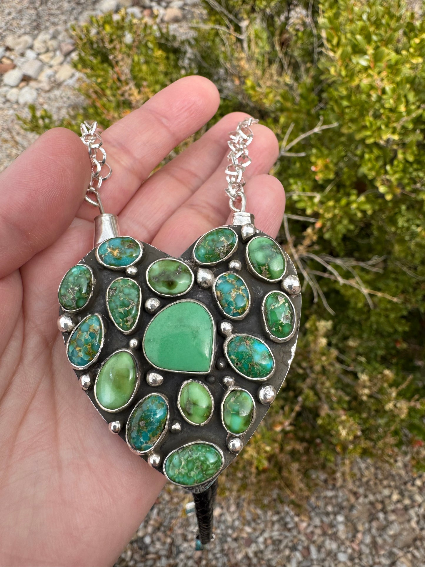 The Turquoise Heart Bolo Tie