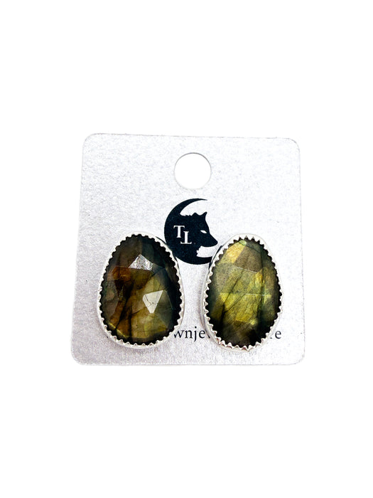 Labradorite Stud Earrings