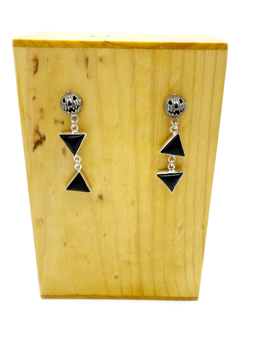 Onyx Pumpkin Dangling Earrings