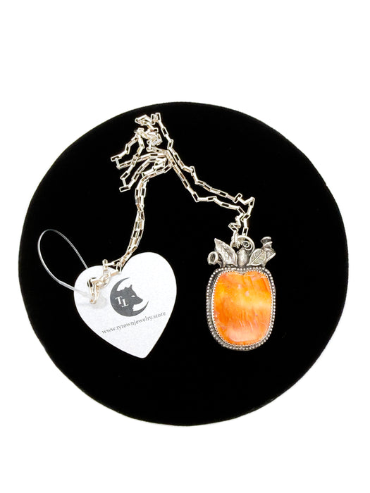 Spiny Oyster Pumpkin Necklace (medium)