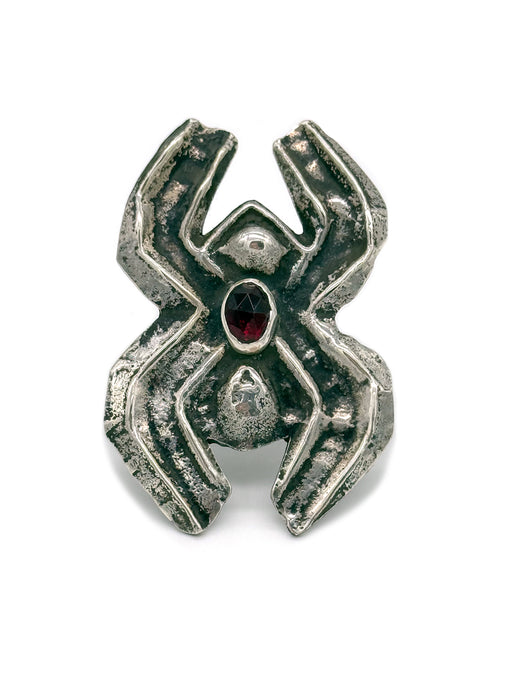Navajo Sandcast Spider Ring (Sz 8)