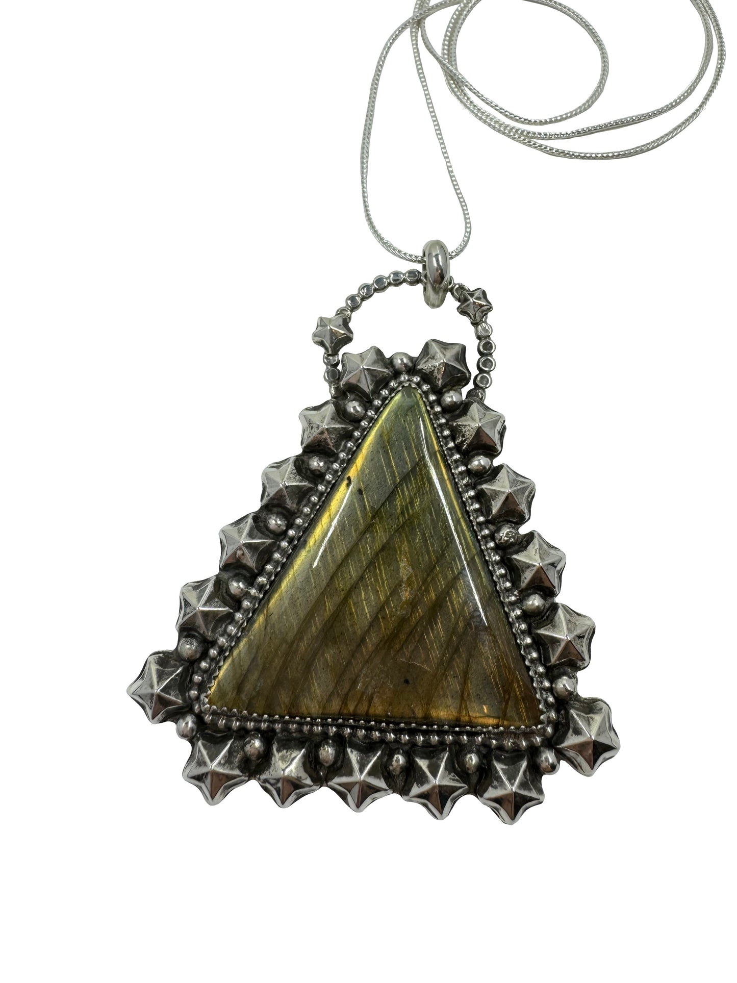 High Flash Labradorite Star Pendant