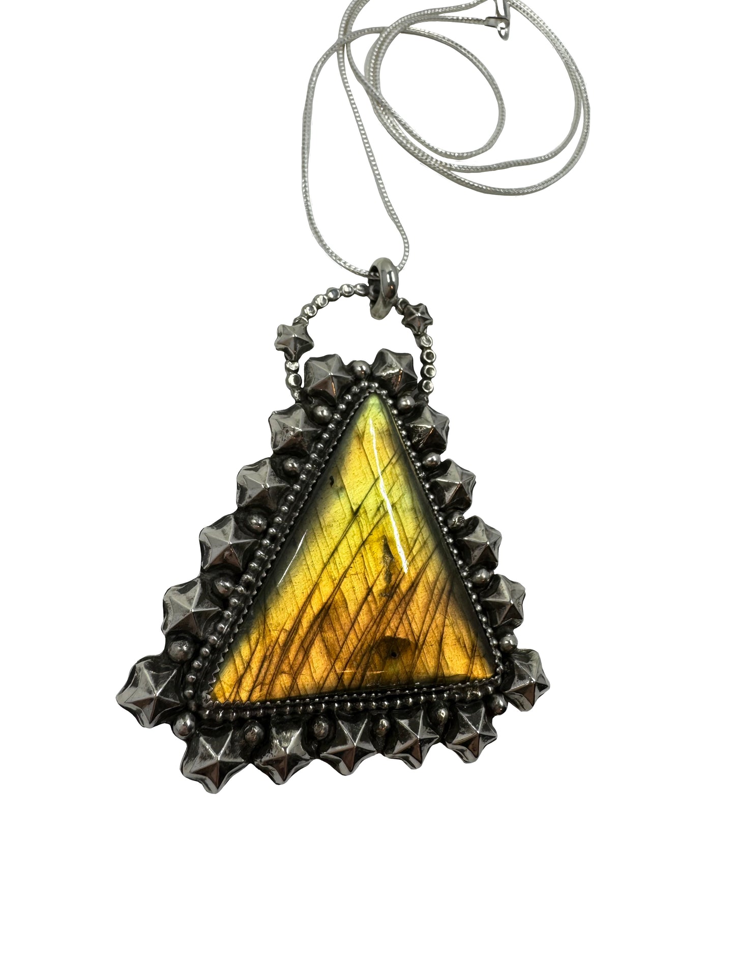 High Flash Labradorite Star Pendant