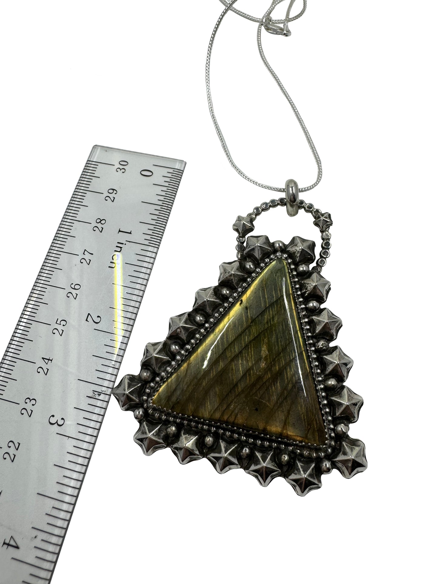 High Flash Labradorite Star Pendant