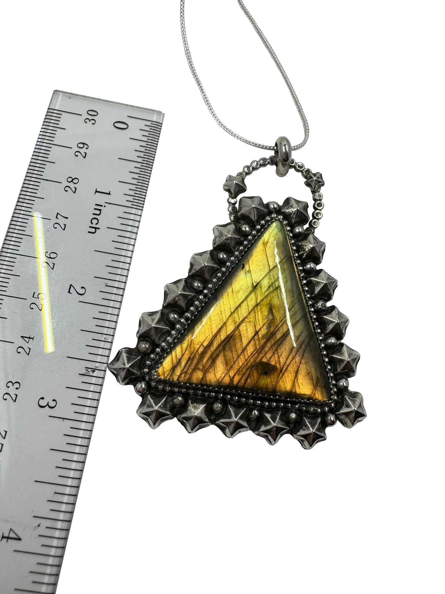 High Flash Labradorite Star Pendant