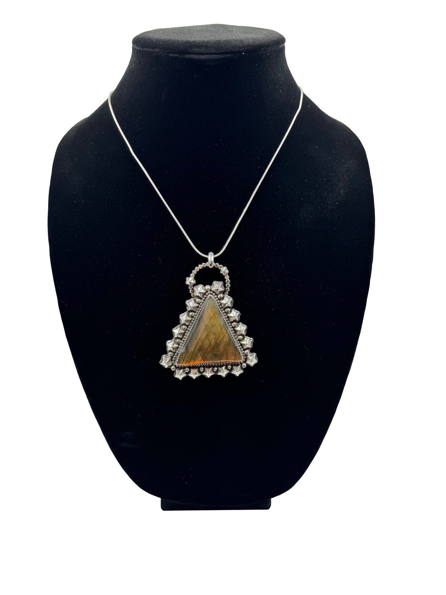 High Flash Labradorite Star Pendant