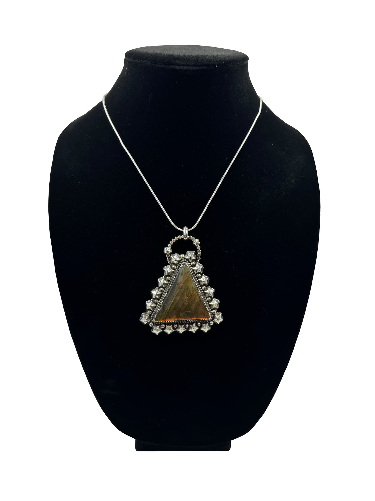 High Flash Labradorite Star Pendant