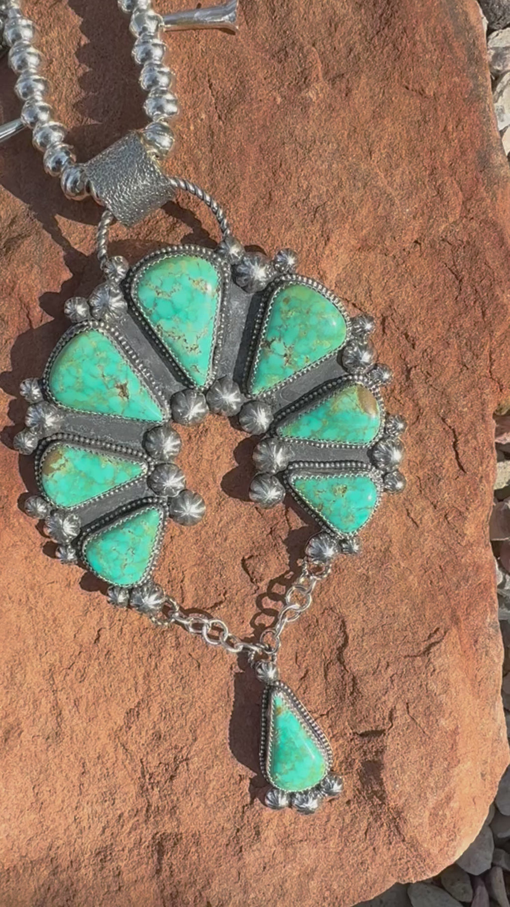 Sonoran Turquoise Concho Squash Blossom Set